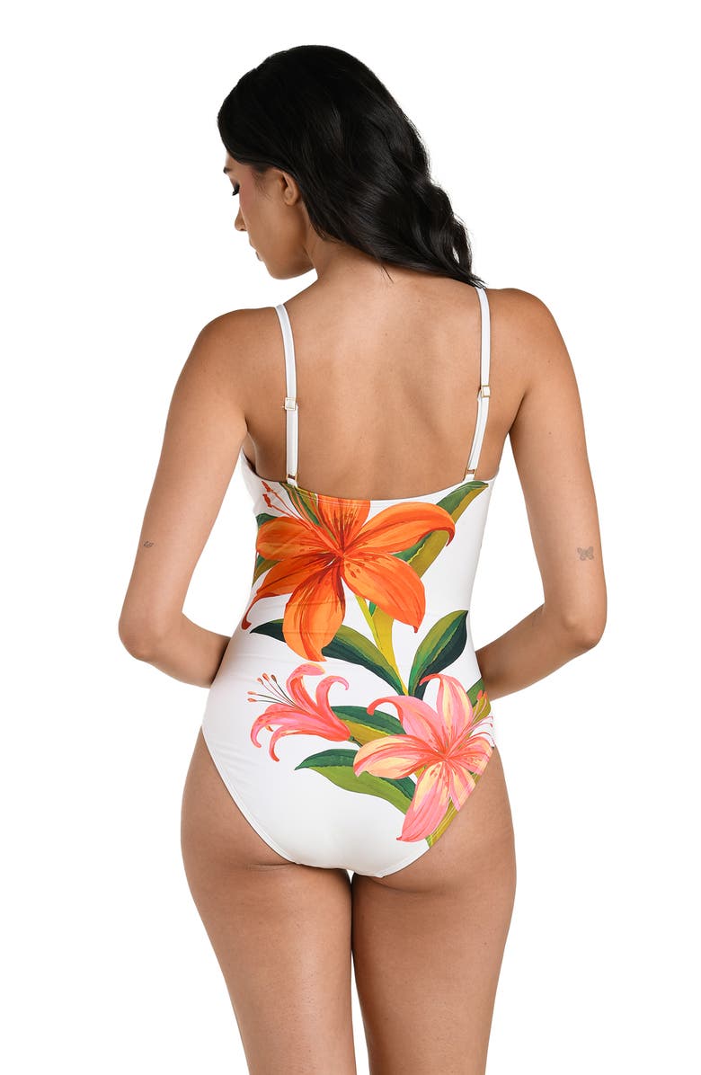 La Blanca Jungle Blossoms One-Piece Swimsuit, Alternate, color,