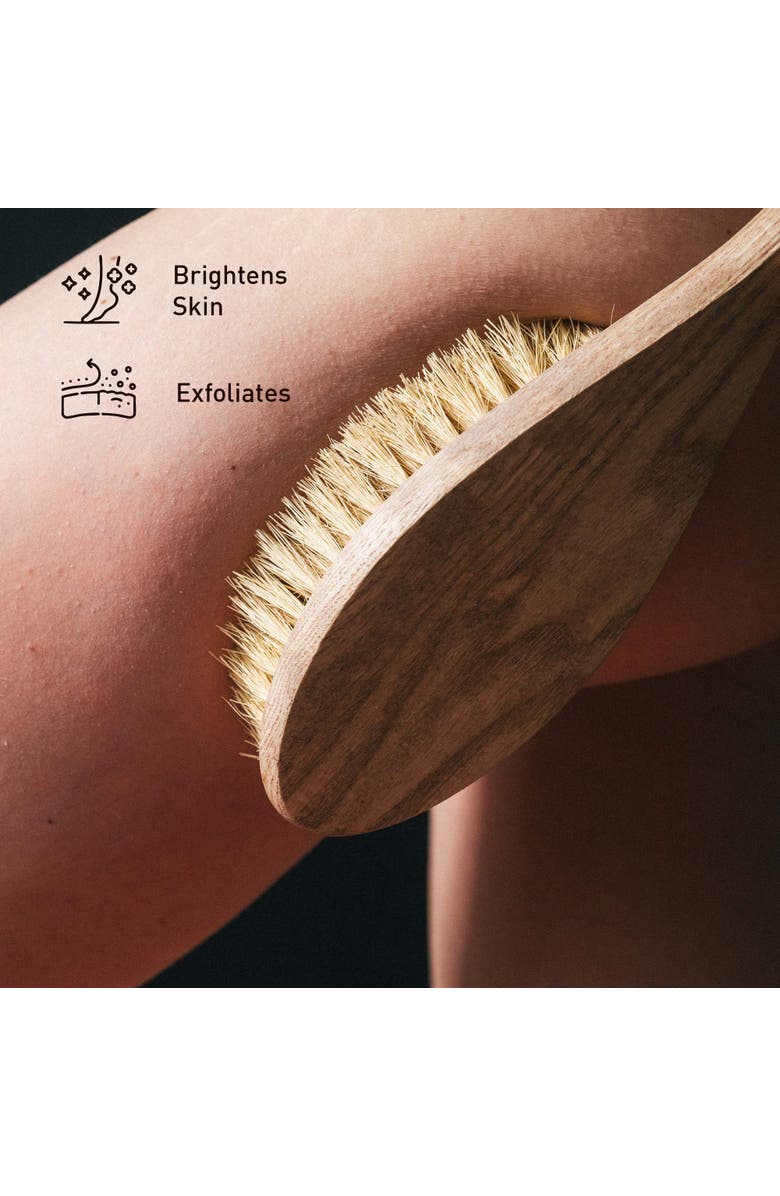 PURSONIC Bath Body Brush With Lotus Wooden Handle, Alternate, color, Ivory