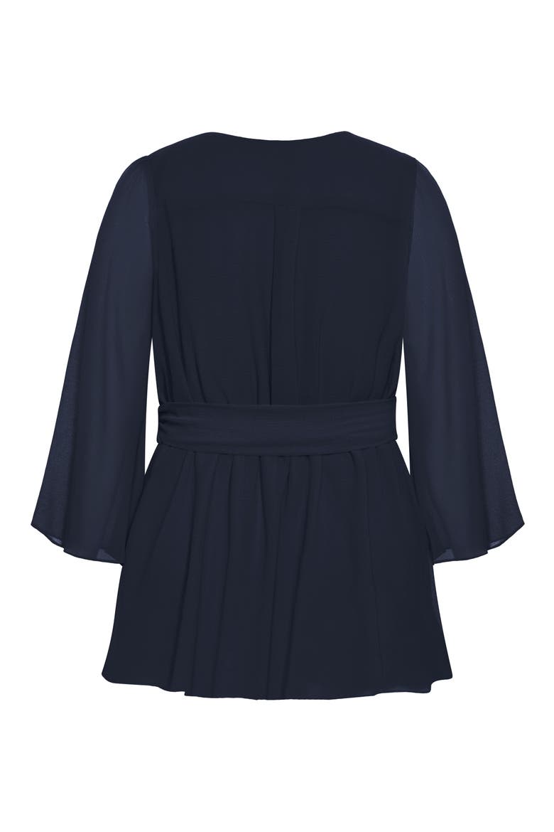 Ainsley Tie Waist Top, Alternate, color, NAVY