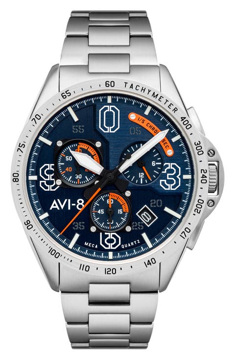 P-51 Mustang Blakeslee Chronograph Bracelet Watch, 43mm