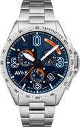 AVI-8 P-51 Mustang Blakeslee Chronograph Bracelet Watch, 43mm