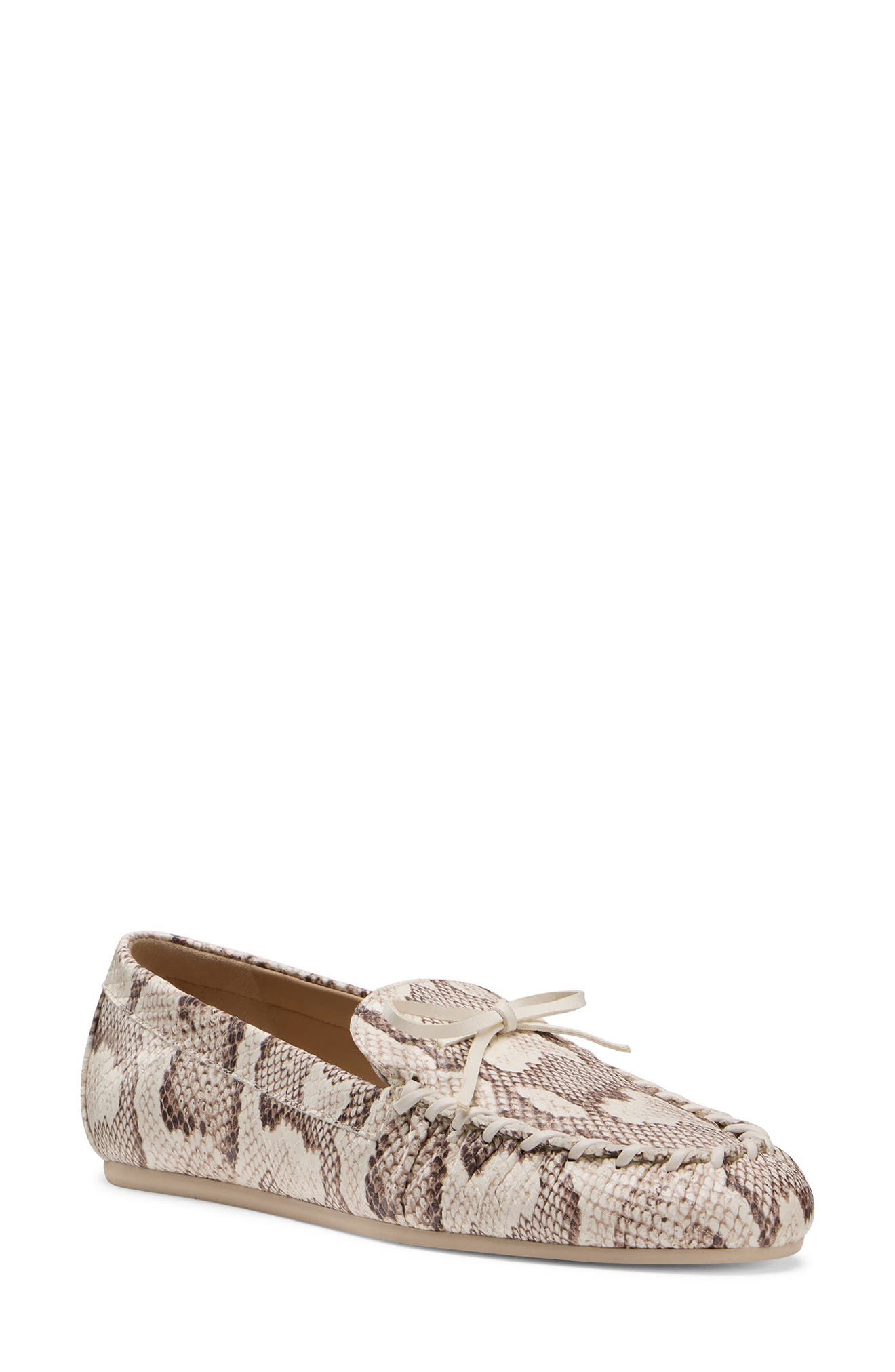 Stuart Weitzman Britt Bow Loafer, Main, color, Cream.
