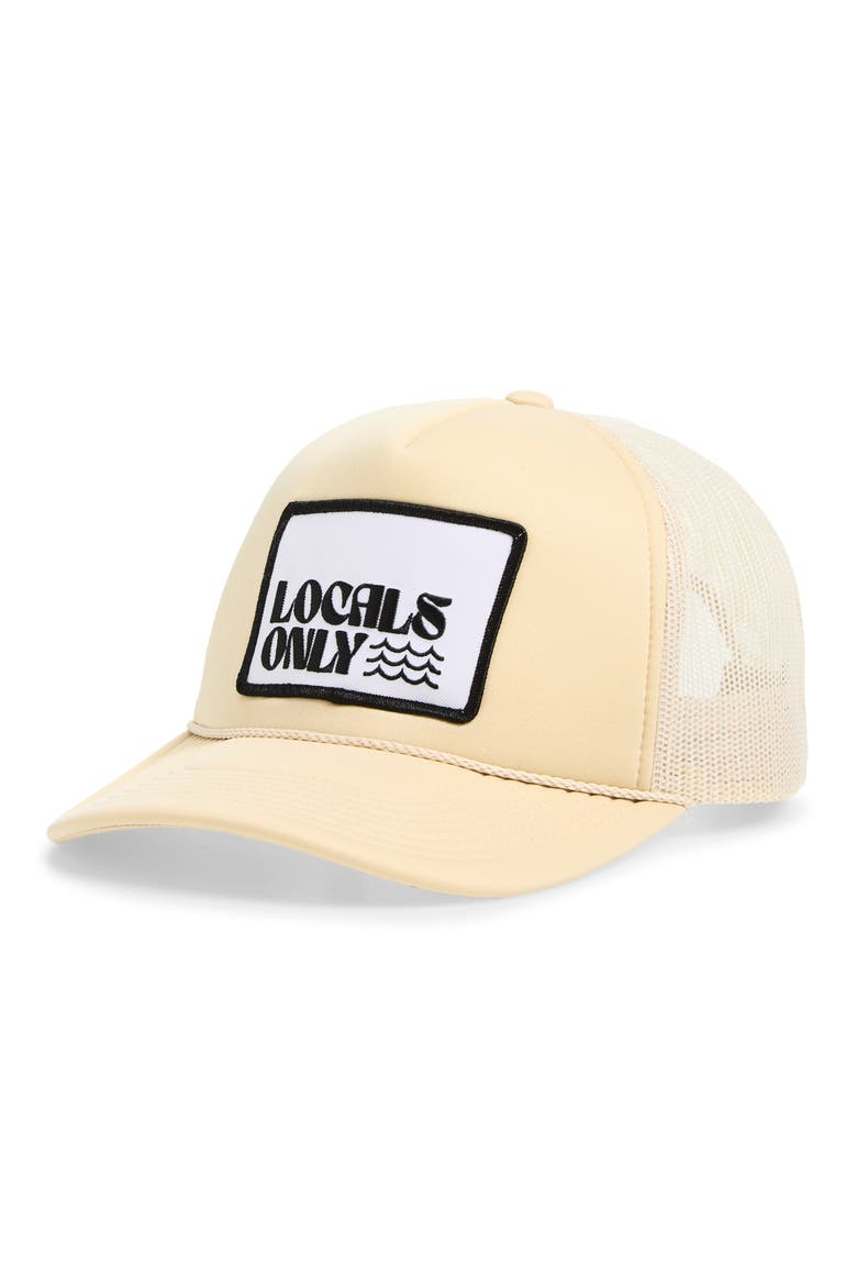 Locals Only II Patch Snapback Trucker Hat, Main, color, KHAKI