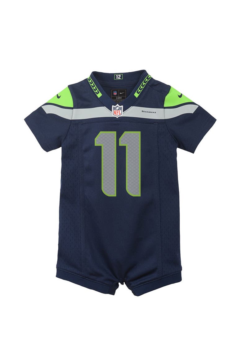 Newborn Nike Jaxon Smith-Njigba Navy Seattle Seahawks Romper Game Jersey, Alternate, color, Navy