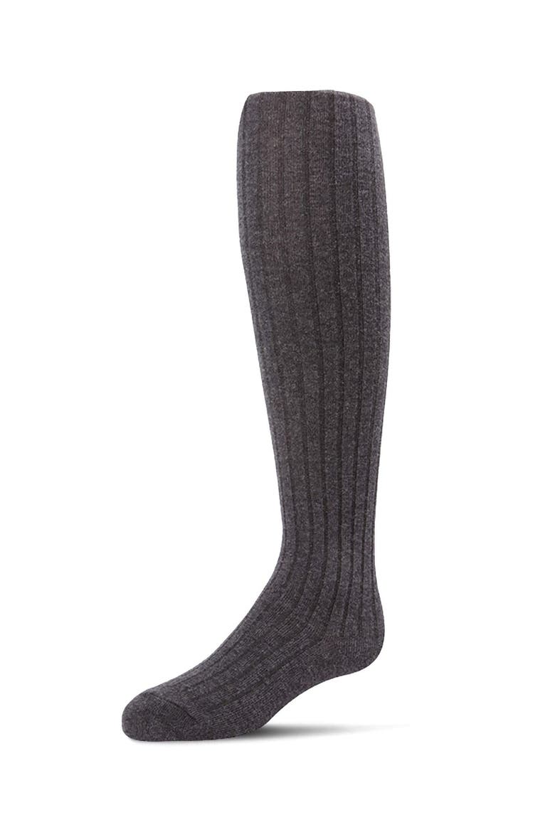 Ribbed Non-Binding Infant Tights, Main, color, Dark Gray Heather