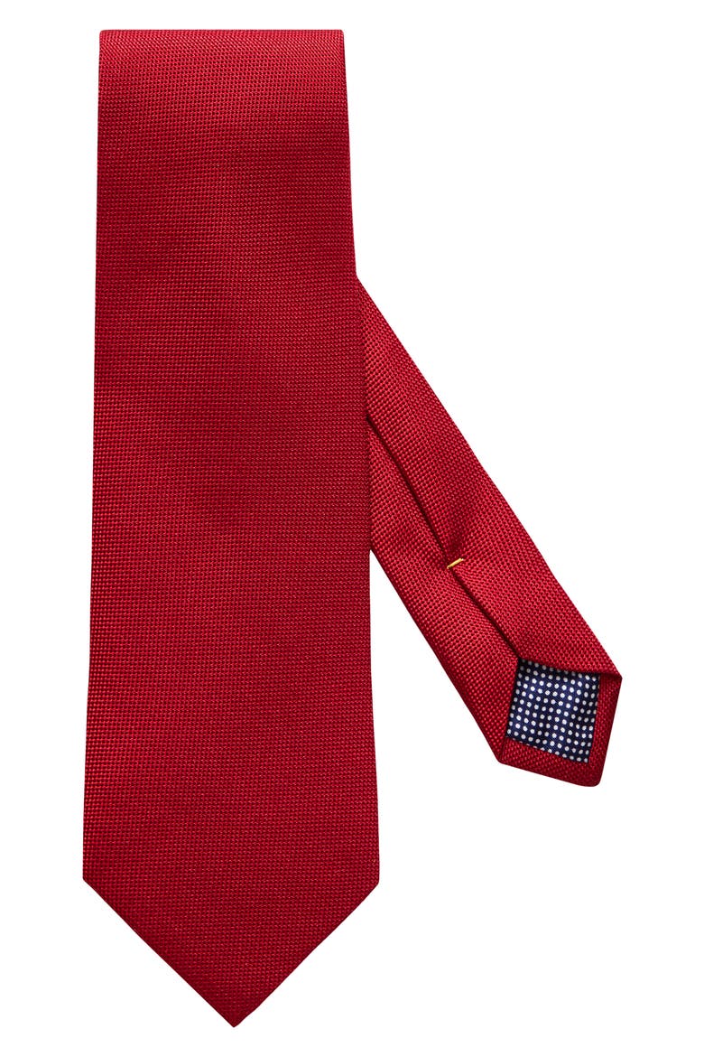 Solid Silk Tie, Main, color, PINK/RED