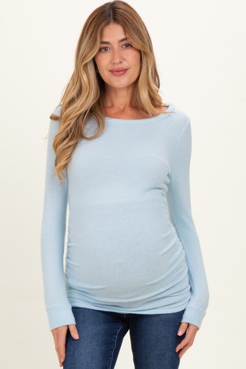Soft Knit Ruched Maternity Top