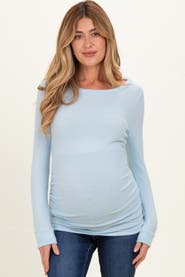 PinkBlush Soft Knit Ruched Maternity Top