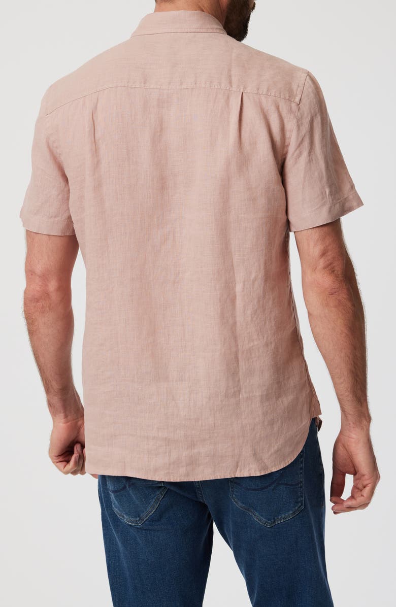 34 Heritage Short Sleeve Linen Button-Up Shirt, Alternate, color, Fawn