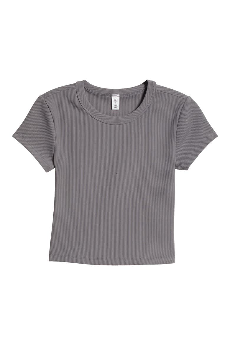 Compact Rib Crop Baby Tee, Alternate, color, GREY PEARL
