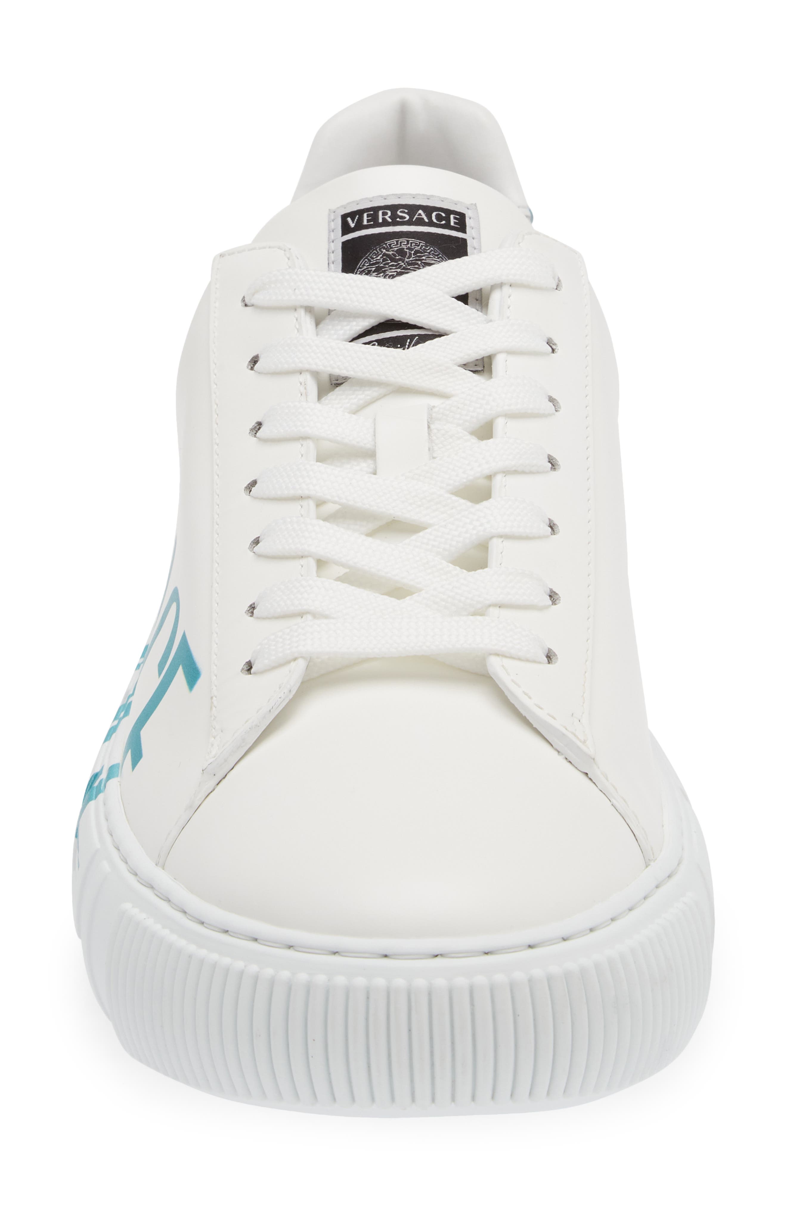 Versace La Greca Logo Low Top Sneaker, Alternate, color, 