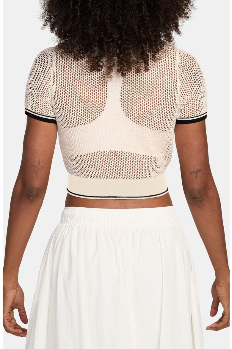 Sportswear Chill Crop Top, Alternate, color, CHALK/ BLACK/ BLACK