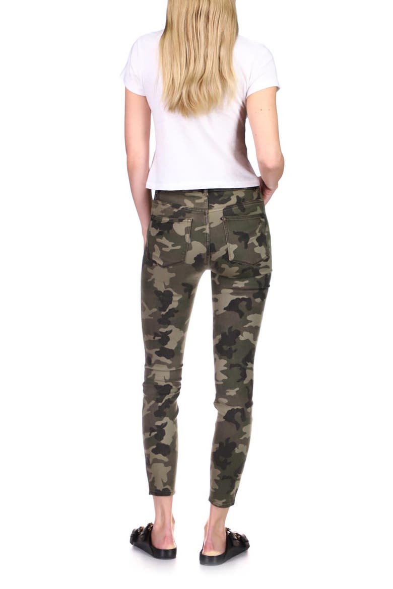 Farrow Camo High Rise Skinny Jeans, Alternate, color, FERNHILL
