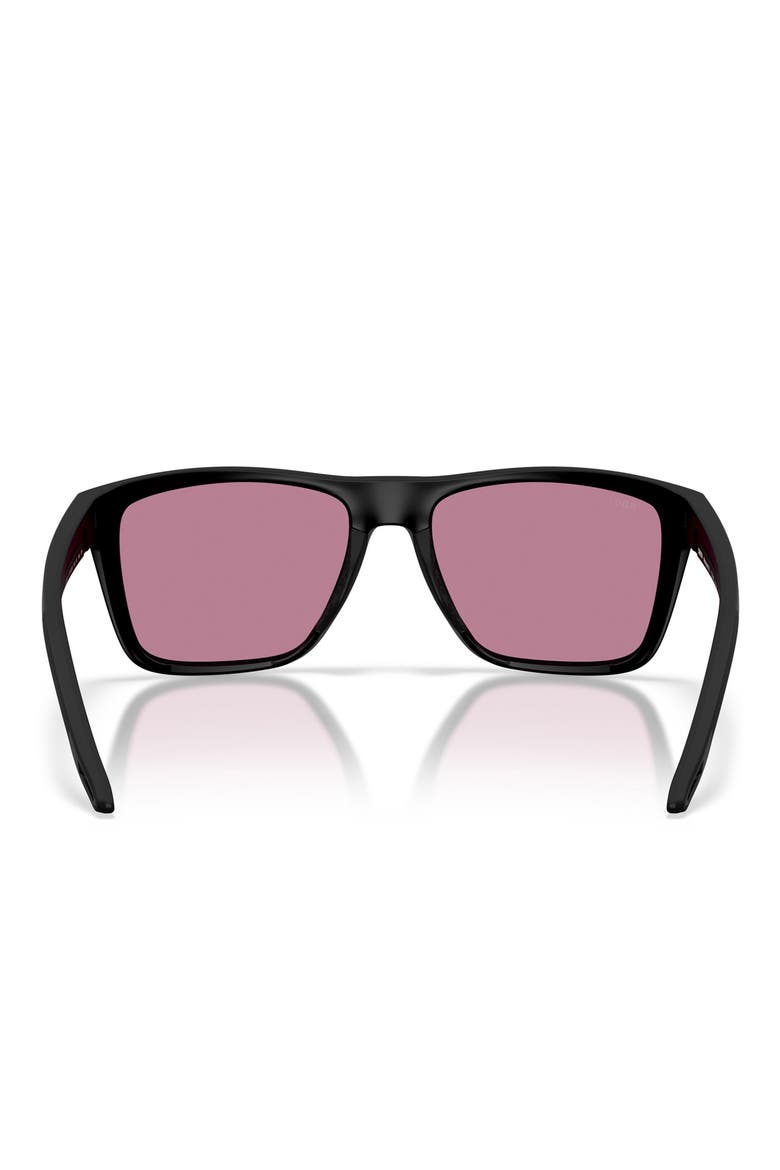 Mainsail XL 59mm Polarized Square Sunglasses, Alternate, color, MATTE BLACK / ROSE 580P