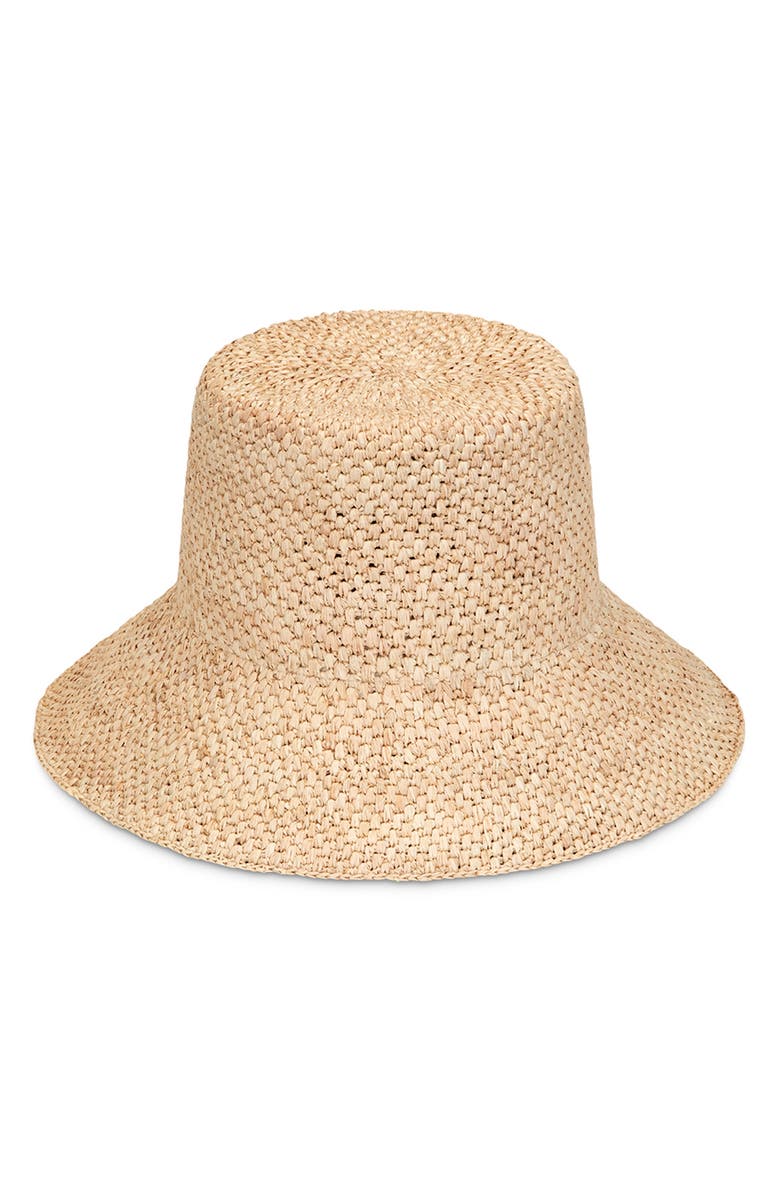Lack of Color Reef Raffia Bucket Hat, Alternate, color, Natural