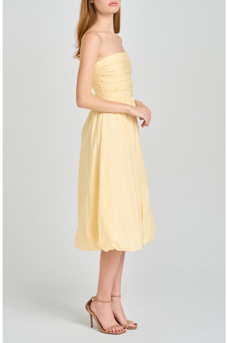 Katherine Bubble Hem Stretch Cotton Midi Dress, Alternate, color, YELLOW