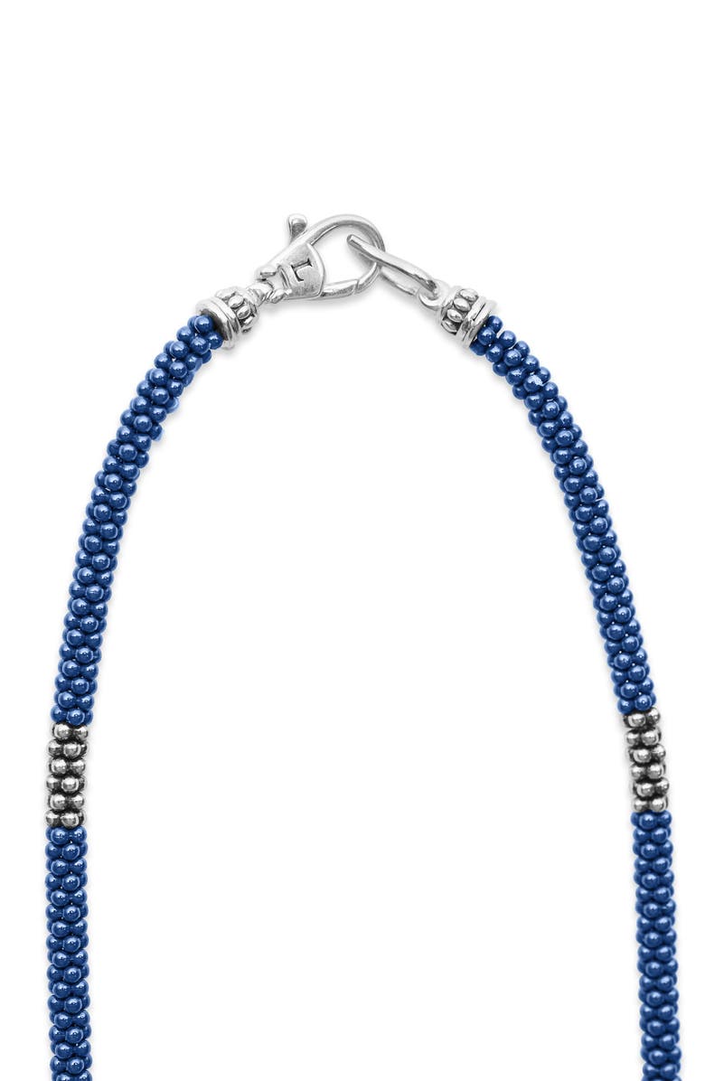 LAGOS Blue Caviar Beaded Necklace, Alternate, color, 