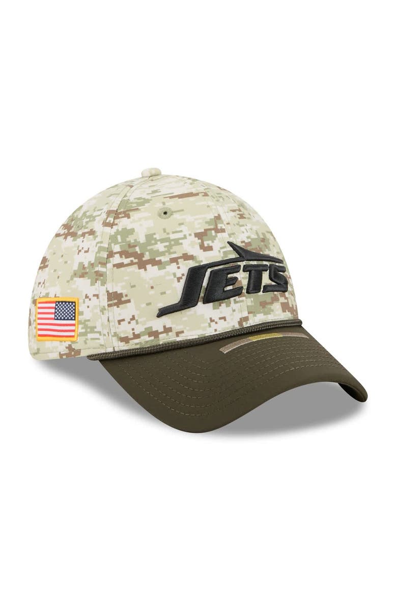 Men's New Era  Camo New York Jets 2025 Salute to Service 39THIRTY Flex Hat, Main, color, Camo