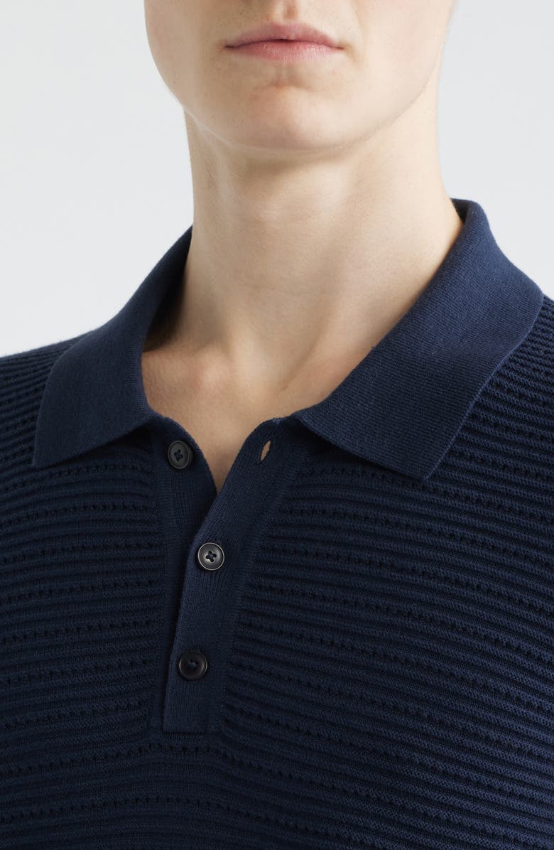 Madewell Stitch Interest Polo, Alternate, color, Ink