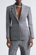 Givenchy Single Breasted Herringbone Blazer