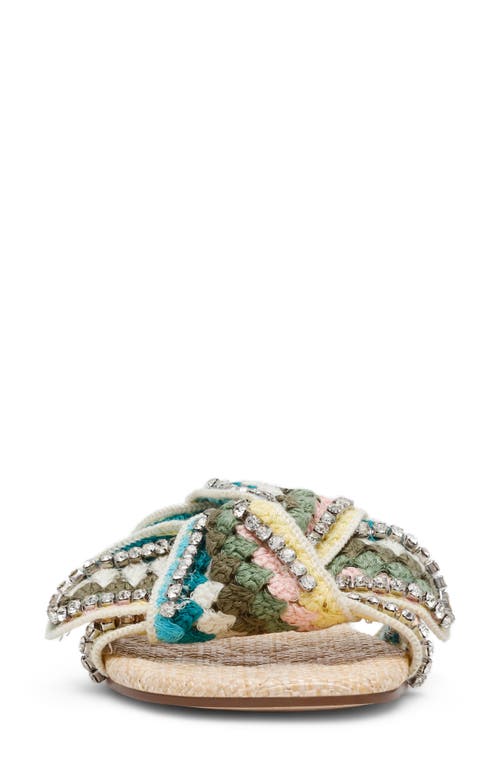 Steve Madden Misha Slide Sandal In Turquoise Multi