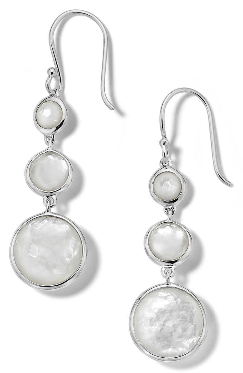 Ippolita Lollipop Lollitini Drop Earrings, Main, color, Silver/ Mother Of Pearl