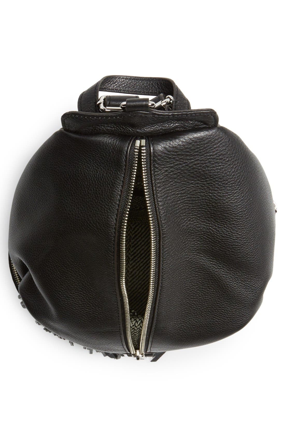 'Julian' Backpack with Fringe, Alternate, color, BLACK