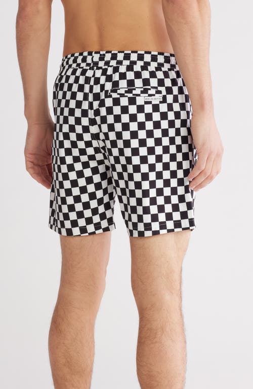 Public Art Checker Swim Shorts In Black