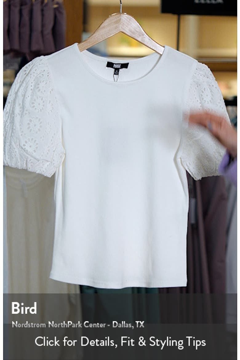 Marina Eyelet Puff Sleeve T-Shirt video