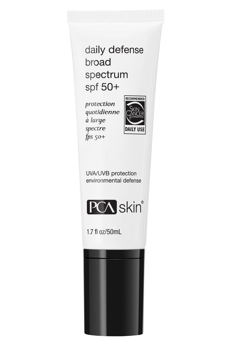 Daily Defense Broad Spectrum SPF 50+ Sunscreen, Main, color, NO COLOR