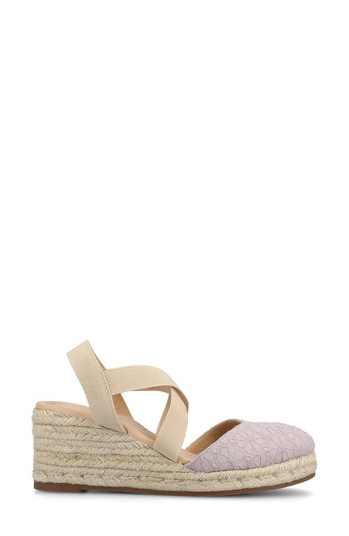 Shop Journee Collection Ashlee Espadrille Wedge Pump In Lilac