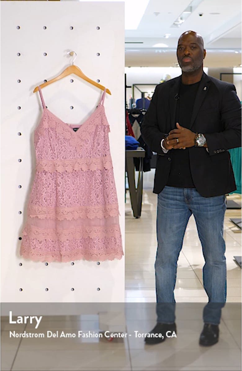 Nouveau Cotton Blend Lace Fit & Flare Dress, sales video thumbnail