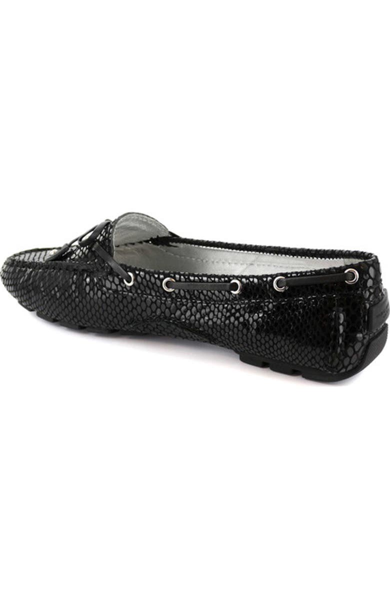 Marc Joseph New York Cypress Hill Leather Tiebow Driver Loafer, Alternate, color, Black Snake