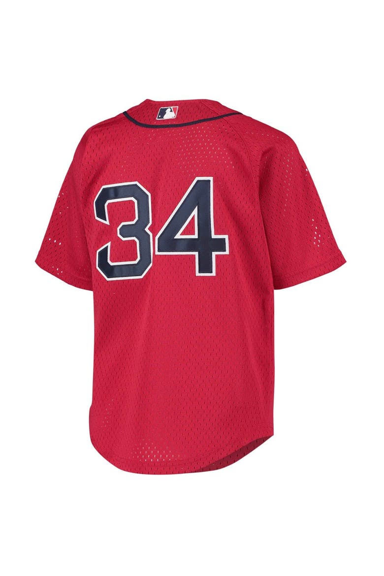 Youth Mitchell & Ness David Ortiz Red Boston Red Sox Cooperstown Collection Batting Practice Jersey, Alternate, color, Red