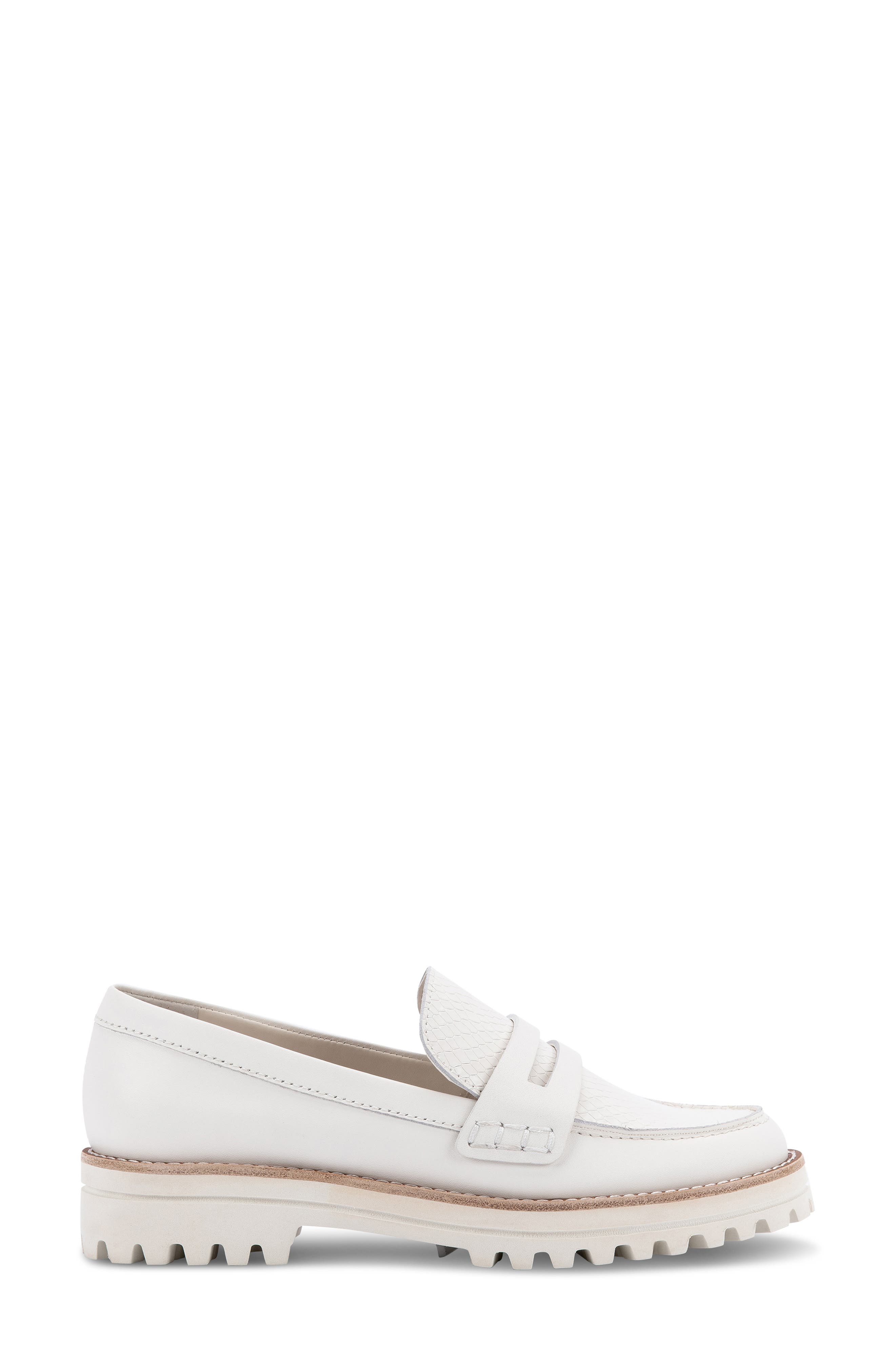 Aubree Croc Embossed Loafer, Alternate, color, WHITE LEATHER