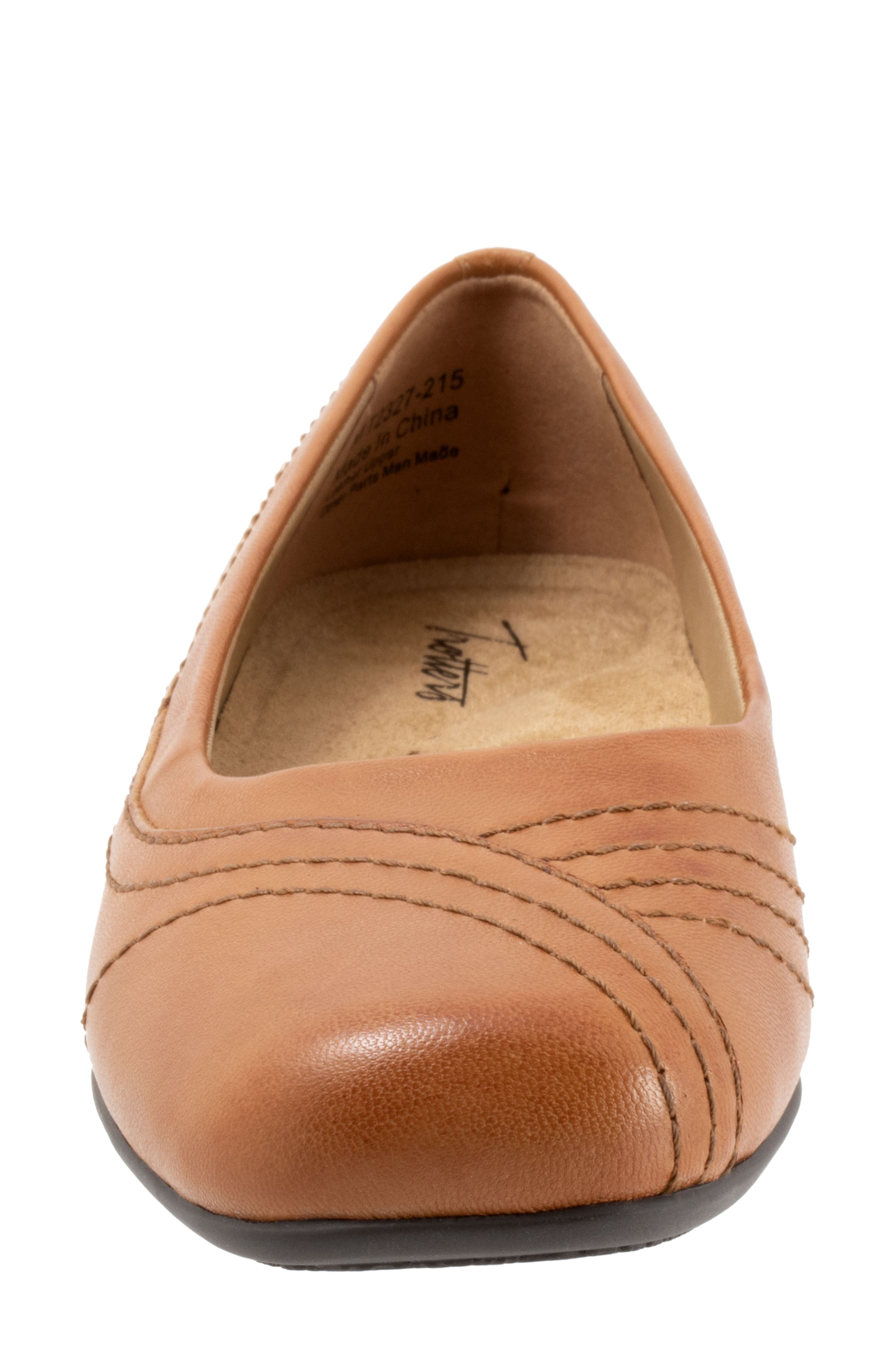 Sasha Square Toe Flat, Alternate, color, LUGGAGE
