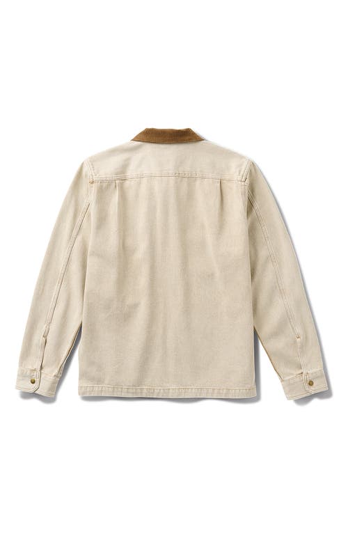 Roark Hwy 1 Corduroy Collar Denim Jacket In Brown