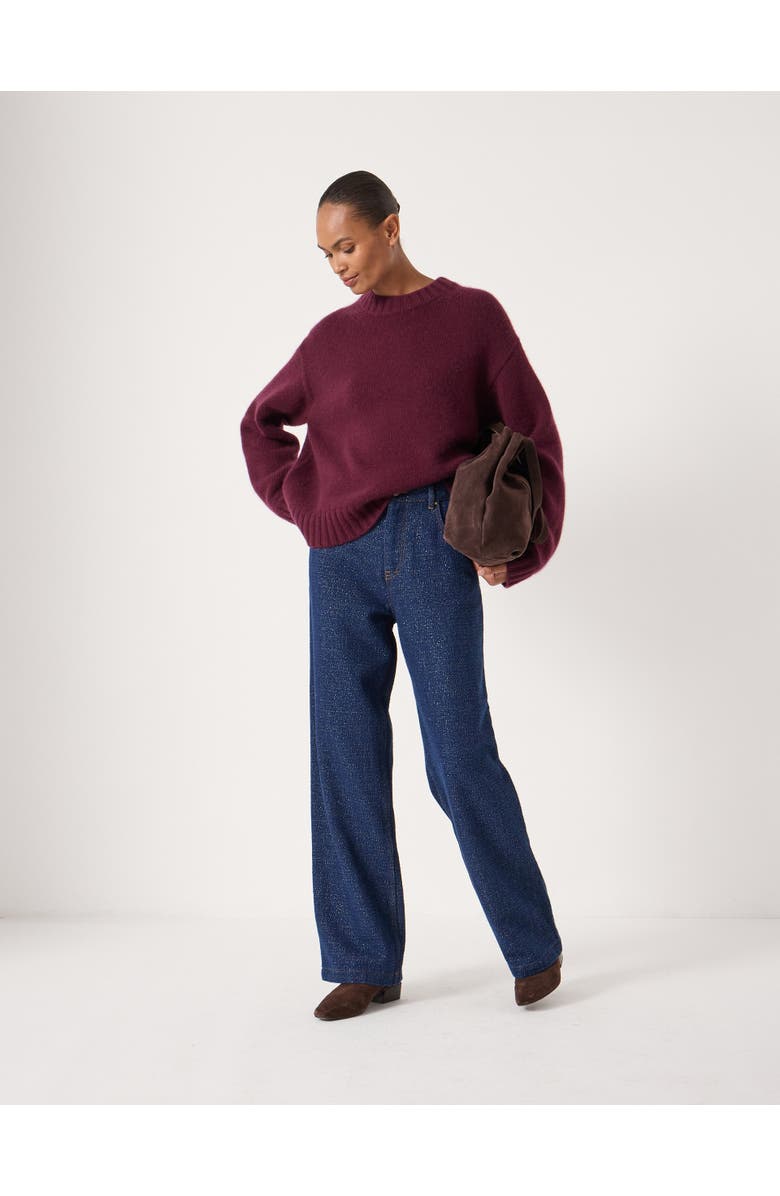 Hush Romy Wide Leg Lurex Jeans, Alternate, color, Indigo Gold