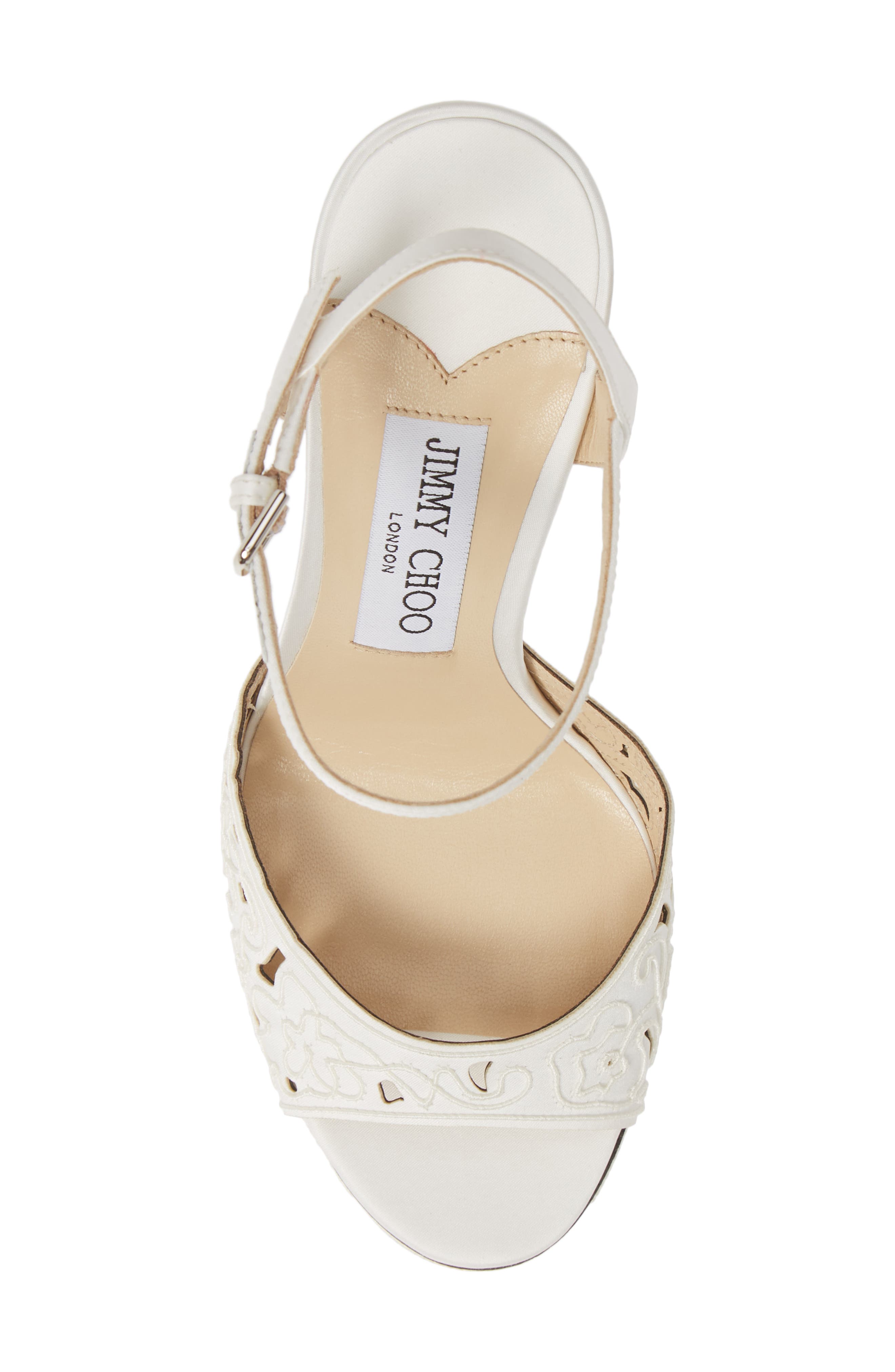 Jimmy Choo Peachy Lace Sandal, Alternate, color, 