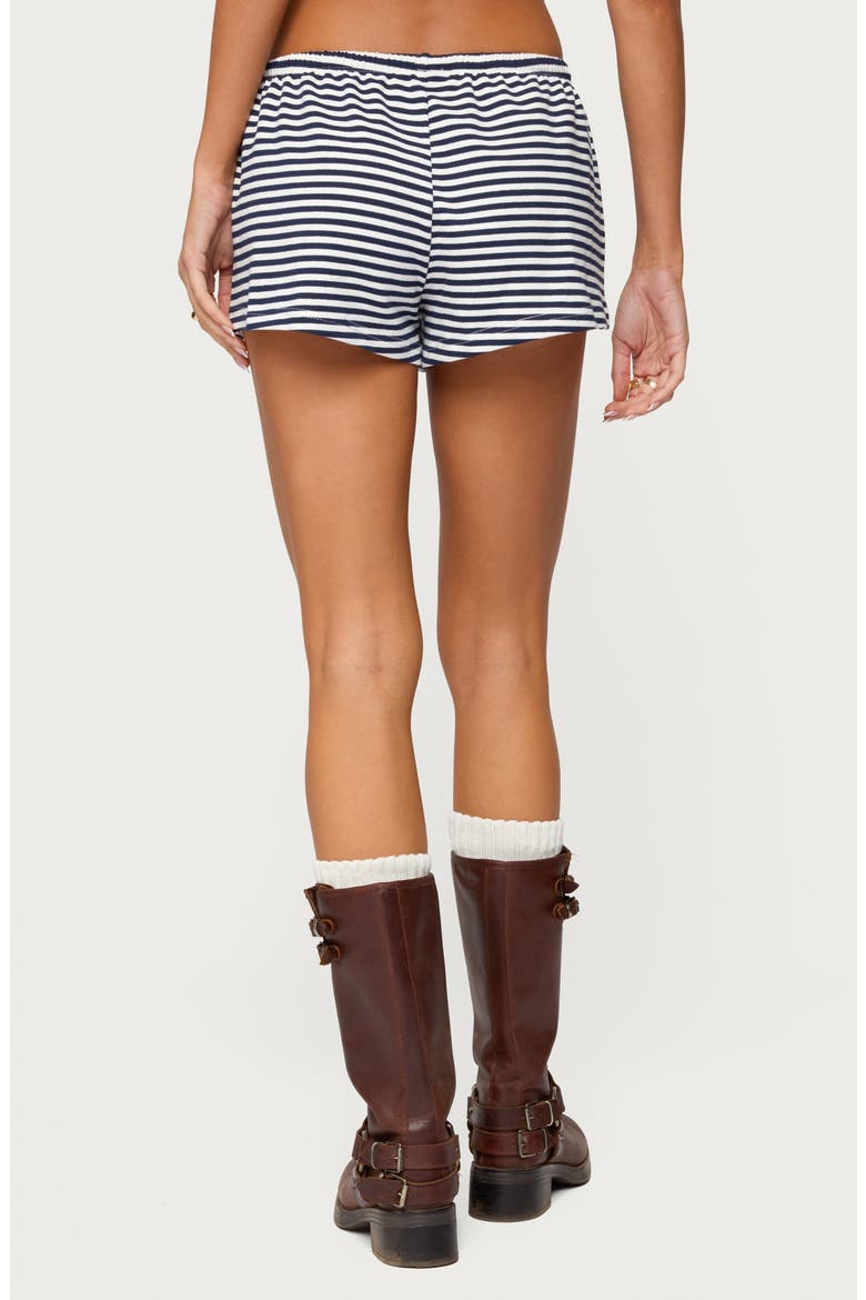 Jainee Stripe Drawstring Shorts, Alternate, color, NAVY