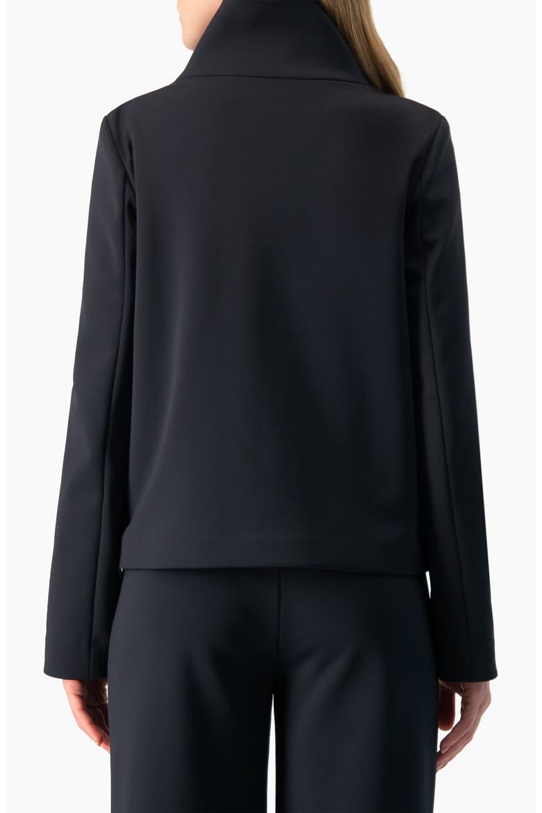 High-Neck Zip Bomber Jacket, Alternate, color, Navy Blue