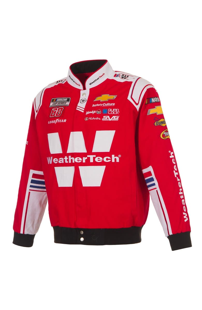 JH DESIGN Men
s JH Design Red Shane van Gisbergen WeatherTech Full-Snap Twill Uniform Jacket, Alternate, color, Red