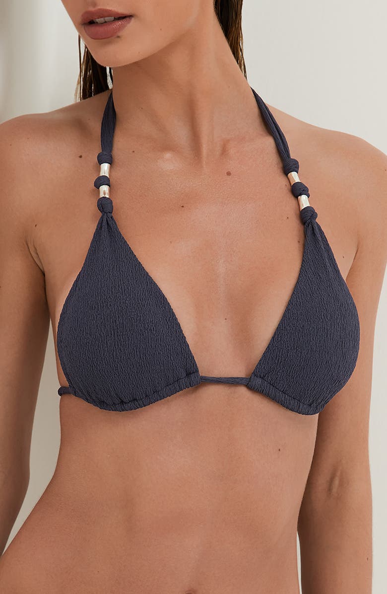 ViX Paula Hermanny Firenze Paula Triangle Bikini Top, Main, color, Blue