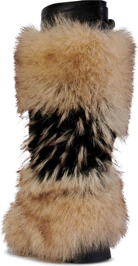 Upsetter Pointed Toe Faux Fur Knee High Boot