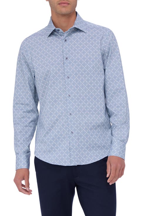 James OoohCotton® Geo Print Button-Up Shirt