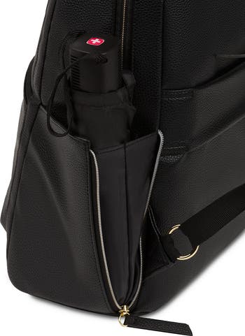 9901 Faux Leather Laptop Backpack