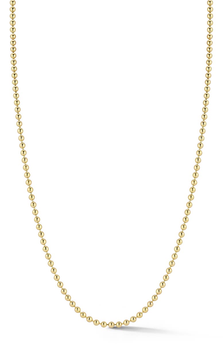 Yield of Men 3mm Ball Chain Necklace, Main, color, Gold