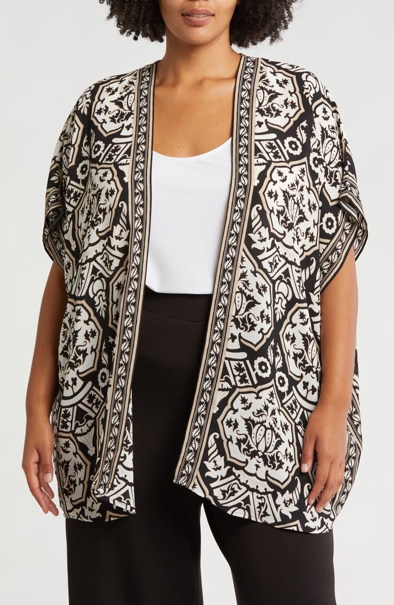 MAX STUDIO Short Sleeve Ruana, Main, color, 