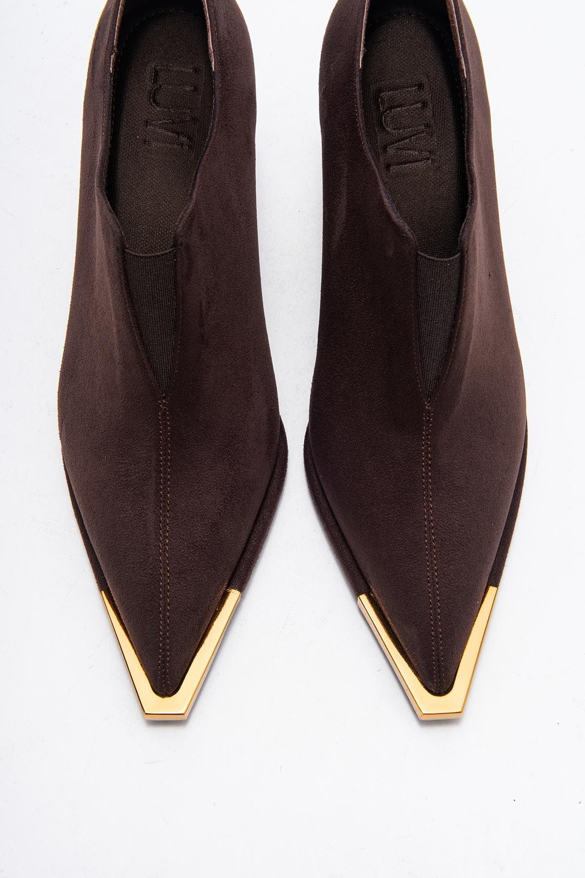 Prologue Shoes Niva Pointed Toe Pump, Alternate, color, Brown Suede