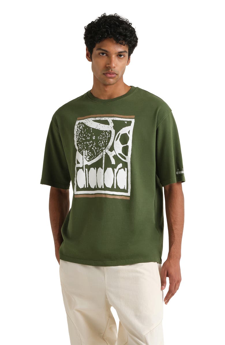 Diadora Legacy I Cotton Graphic T-Shirt, Alternate, color, Green Botanic